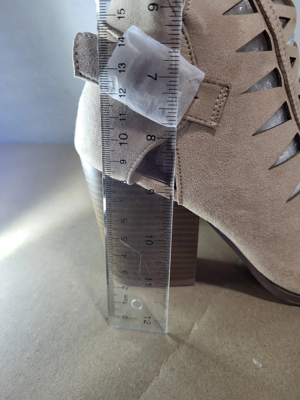 Cutout Neutral Peep-Toe Block Heel Sandals